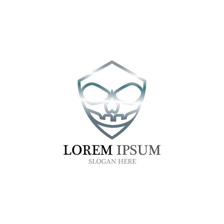 Skull mask logo and symbol vectorのイラスト素材