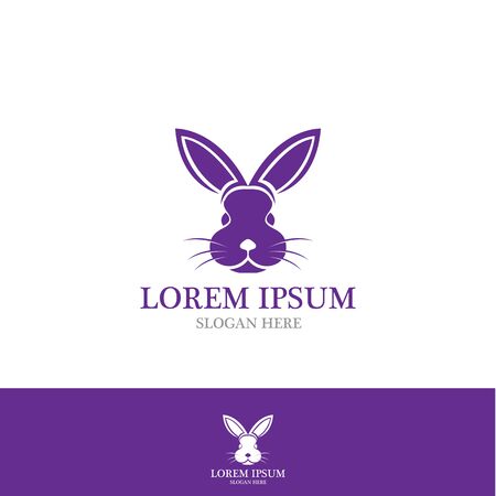Rabbit logo template vector icon illustration designのイラスト素材