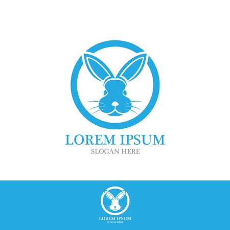 Rabbit logo template vector icon illustration designのイラスト素材