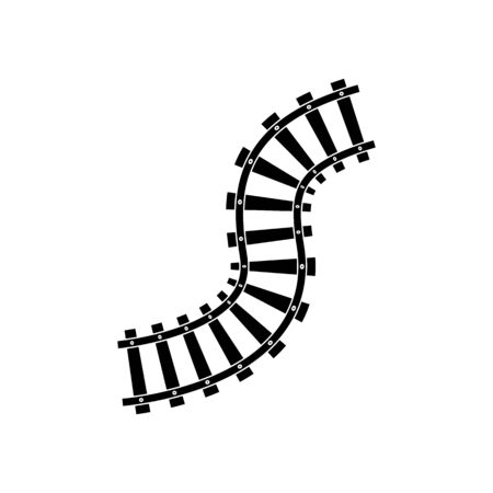 Train tracks vector icon design template illustrationのイラスト素材