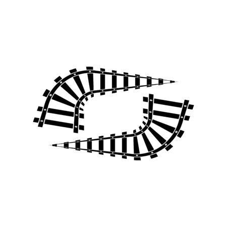 Train tracks vector icon design template illustrationのイラスト素材