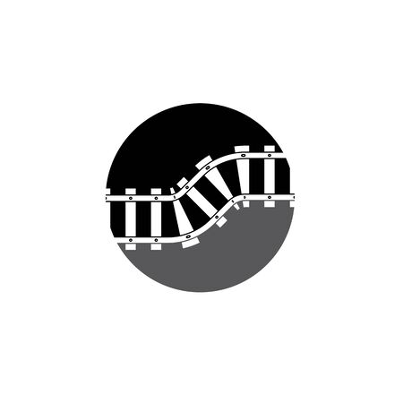 Train tracks vector icon design template illustrationのイラスト素材