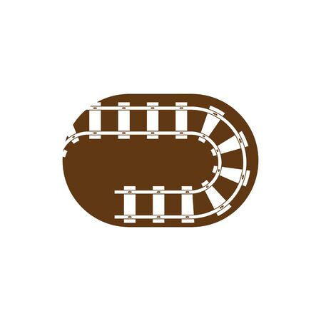 Train tracks vector icon design template illustrationのイラスト素材