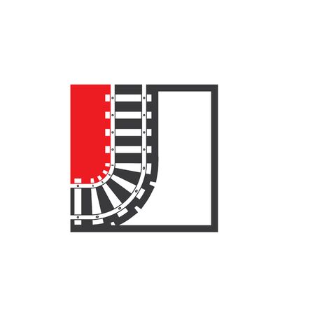 Train tracks vector icon design template illustrationのイラスト素材