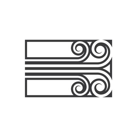 Wind vector icon design illustration templateのイラスト素材