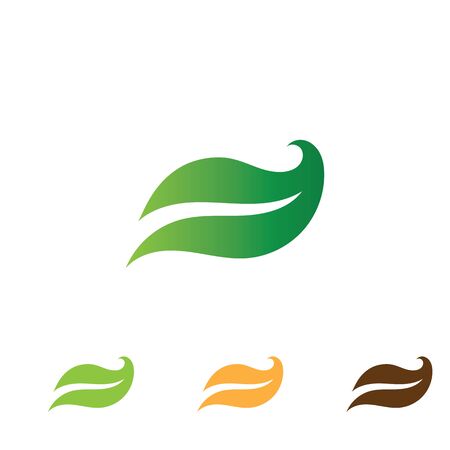 Logos of green Tree leaf ecology nature element vectorのイラスト素材