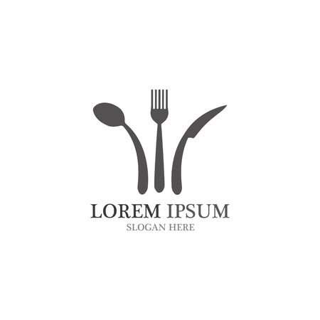 Fork and spoon logo vectorのイラスト素材
