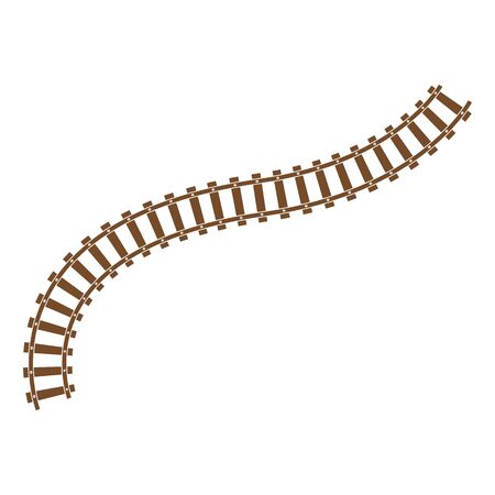 Train tracks vector icon design template illustrationのイラスト素材