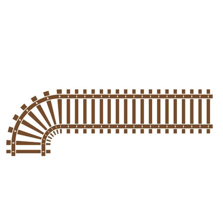 Train tracks vector icon design template illustrationのイラスト素材