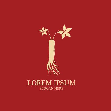 Ginseng vector icon illustration designのイラスト素材