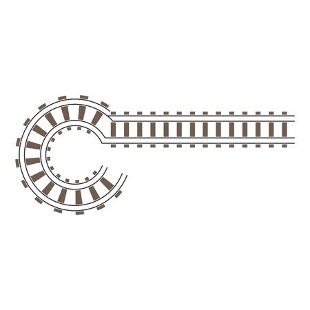 Train tracks vector icon design template illustrationのイラスト素材