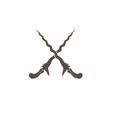 The kris or keris  with its elaborately carved handle and wavy blade is a uniqueのイラスト素材