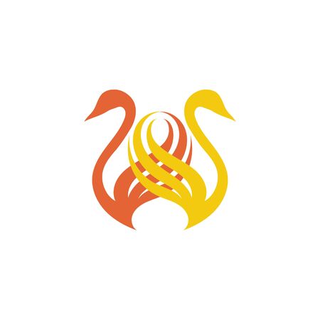 Swan logo Premium and symbol Vectorのイラスト素材