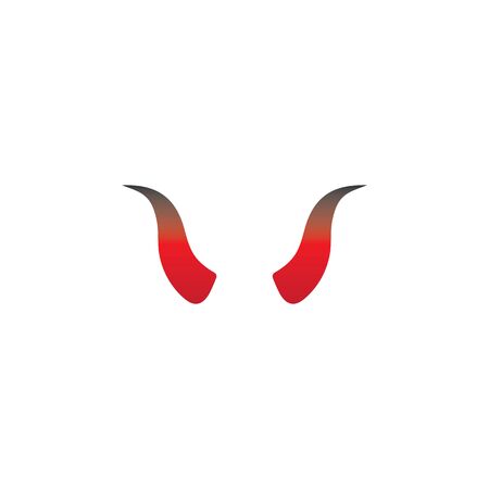 Devil horn Vector icon design illustration Templateのイラスト素材