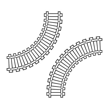 Train tracks vector icon design template illustrationのイラスト素材