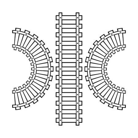 Train railroad vector imageのイラスト素材