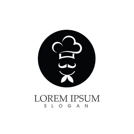 Hat chef food logo template vectorのイラスト素材