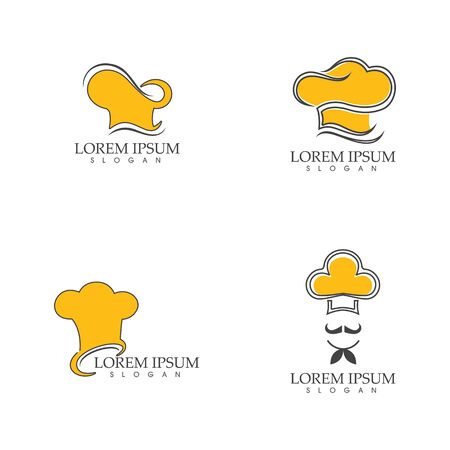 Hat chef food logo template vectorのイラスト素材