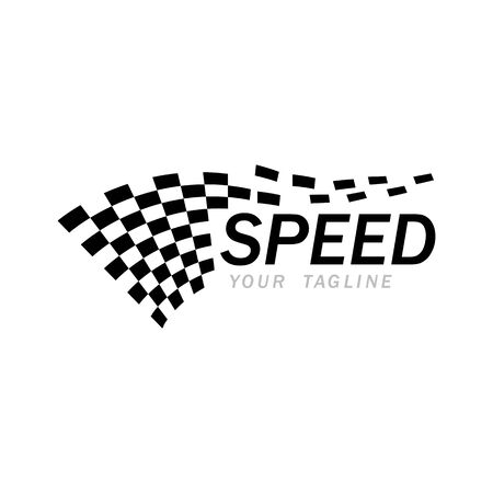 Speed flag logo and symbol  vectorのイラスト素材