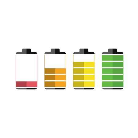 Battery icon set vector templateのイラスト素材
