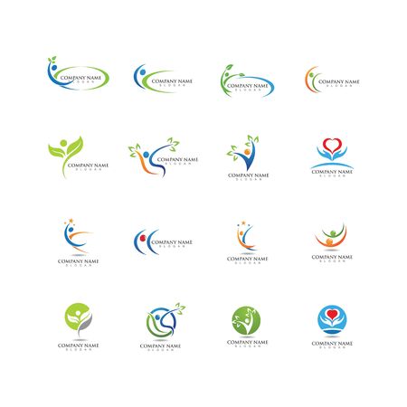 Human character logo sign illustration vector designのイラスト素材