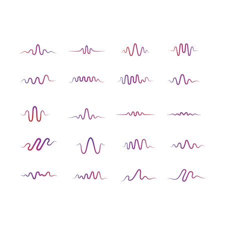 Sound waves vector illustration design template
