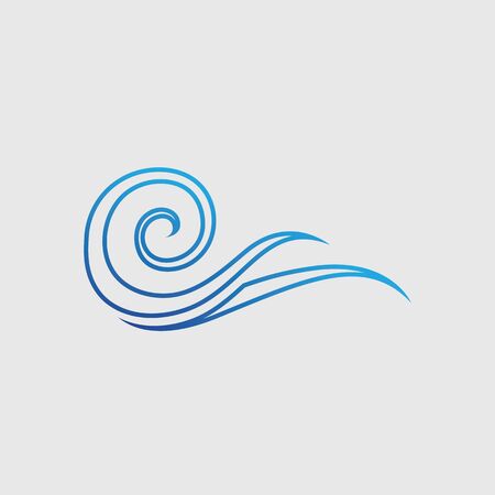 Water wave logo vector illustration designのイラスト素材