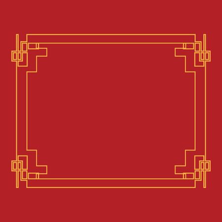 Chinese border Vector illustration design templateのイラスト素材