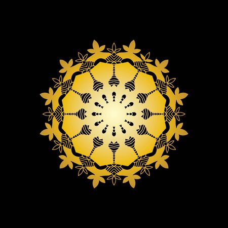 Mandala background vector image templateのイラスト素材