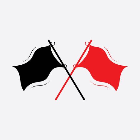 Race flag icon, simple design illustration vectorのイラスト素材