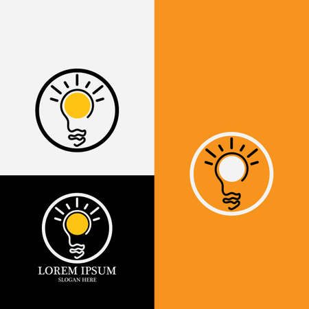 Vector light bulb symbol logo template vector designのイラスト素材
