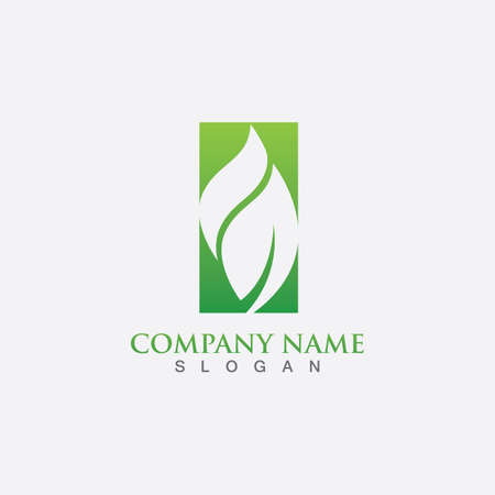 Green leaf ecology nature element vector iconのイラスト素材