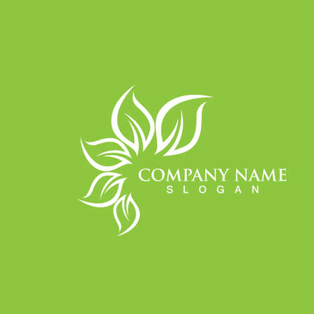 Logos of green Tree leaf ecology nature element vectorのイラスト素材