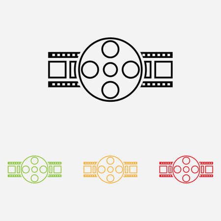 abstract film icon vector illustration template designのイラスト素材
