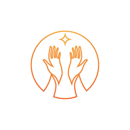 hand care logo and symbol vectorのイラスト素材