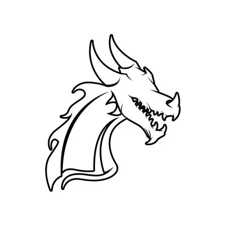 Dragon vector icon illustration design logo templateのイラスト素材