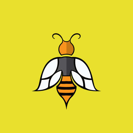 Bee Template vector icon illustration designのイラスト素材