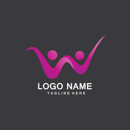Community, network and social icon design templateのイラスト素材