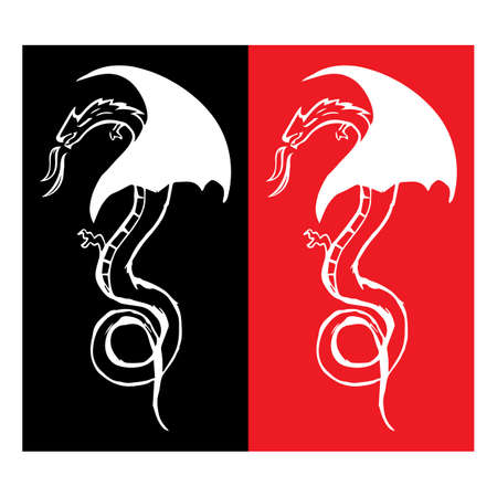 Dragon vector icon illustration design   templateのイラスト素材