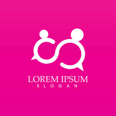 Bubble chat logo vector imageのイラスト素材