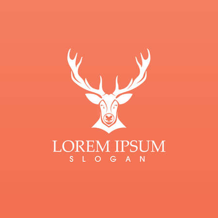 Deer Logo Template vector icon illustration designのイラスト素材