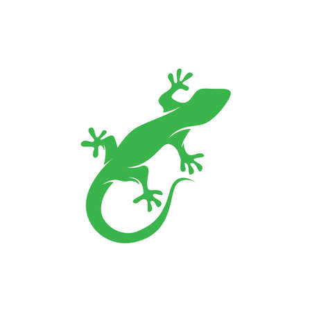 Lizard Chameleon Gecko Silhouette black vectorのイラスト素材