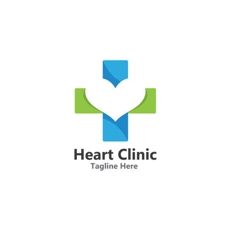 Heart clinic logo and symbol vectorのイラスト素材