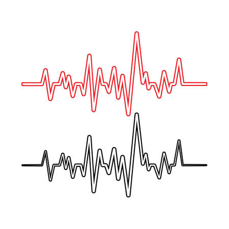 Pulse line ilustration vector template