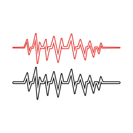 Pulse line ilustration vector templateのイラスト素材