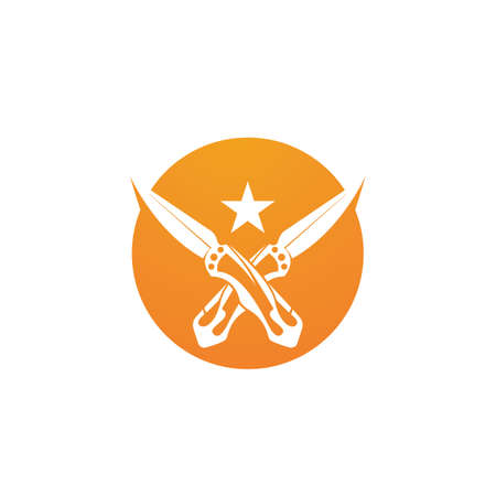 Knife army vector logo and symbolのイラスト素材
