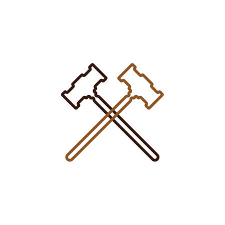 Judge hammer logo and symbolのイラスト素材