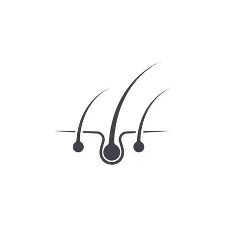 Follicle Hair treatment logo vector icon templateのイラスト素材