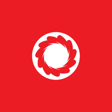 vortex circle red illustration icon Template designのイラスト素材
