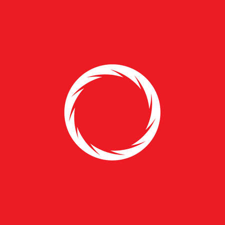 vortex circle red illustration icon Template designのイラスト素材